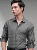 Highlander Men Grey Printed Slim Fit Casual Shirt - Grey - Image 1