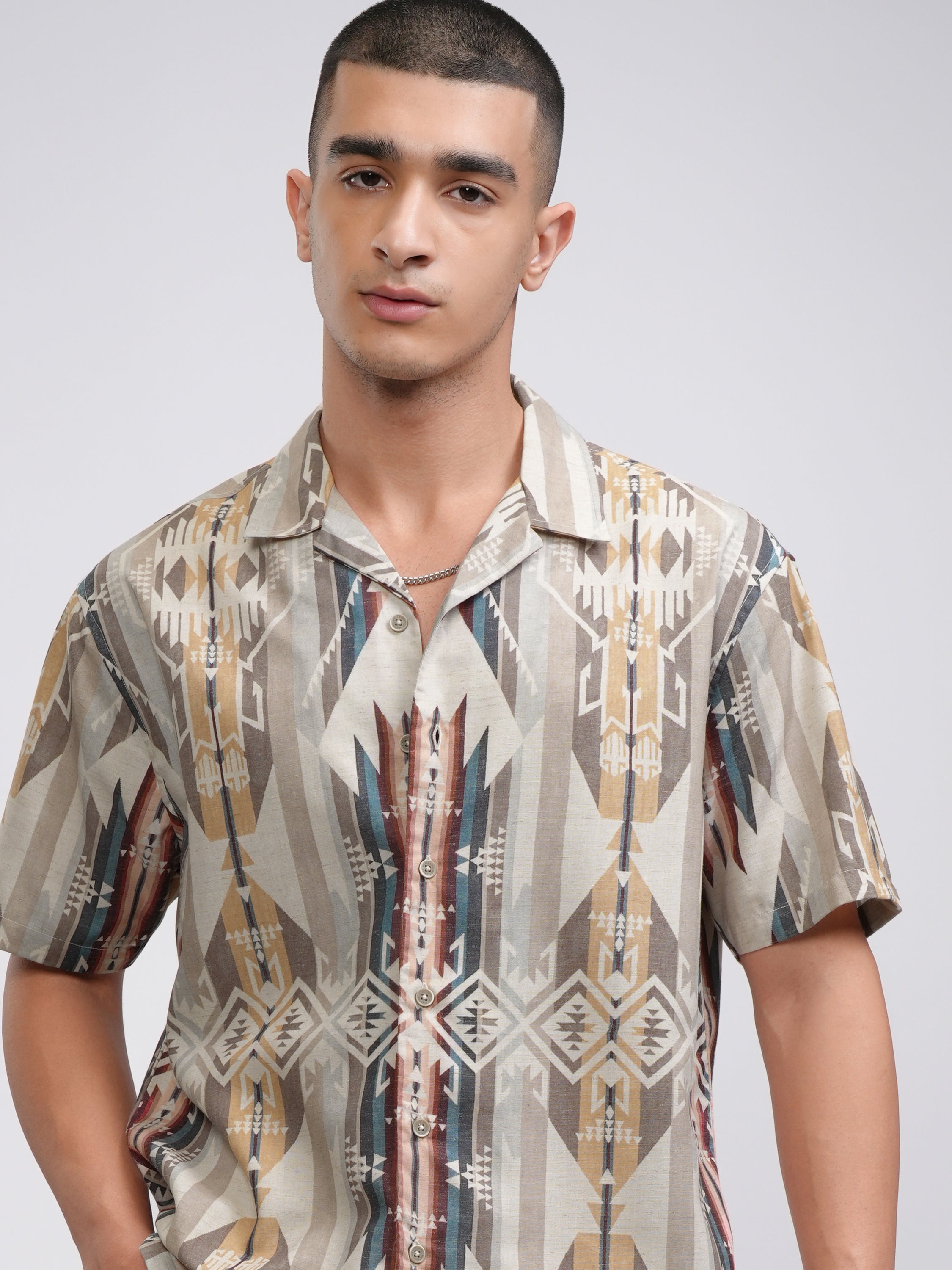 Highlander Men Multi Printed Relaxed Fit Casual Shirt - Multi - Image 1