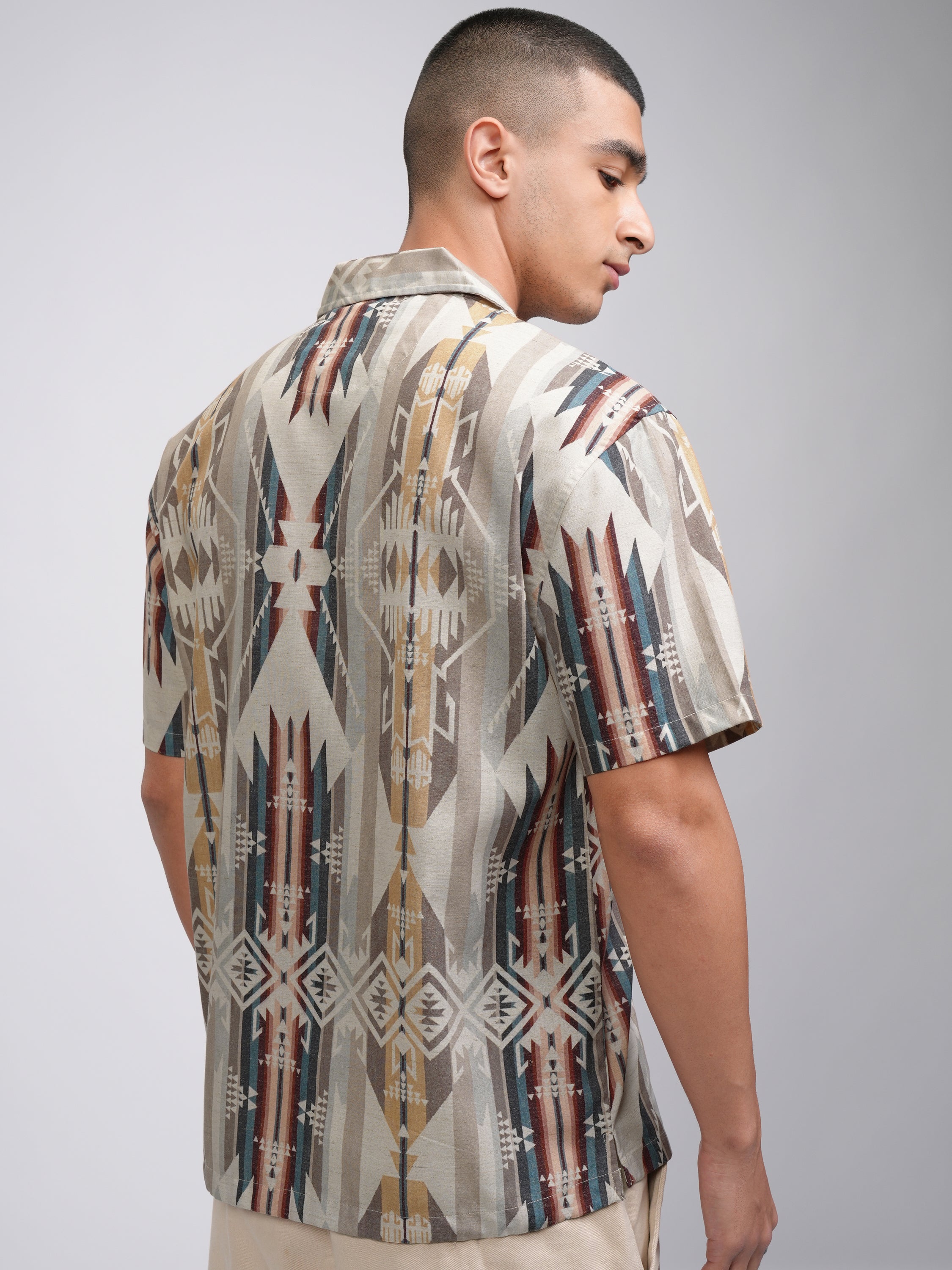 Highlander Men Multi Printed Relaxed Fit Casual Shirt - Multi - Image 3