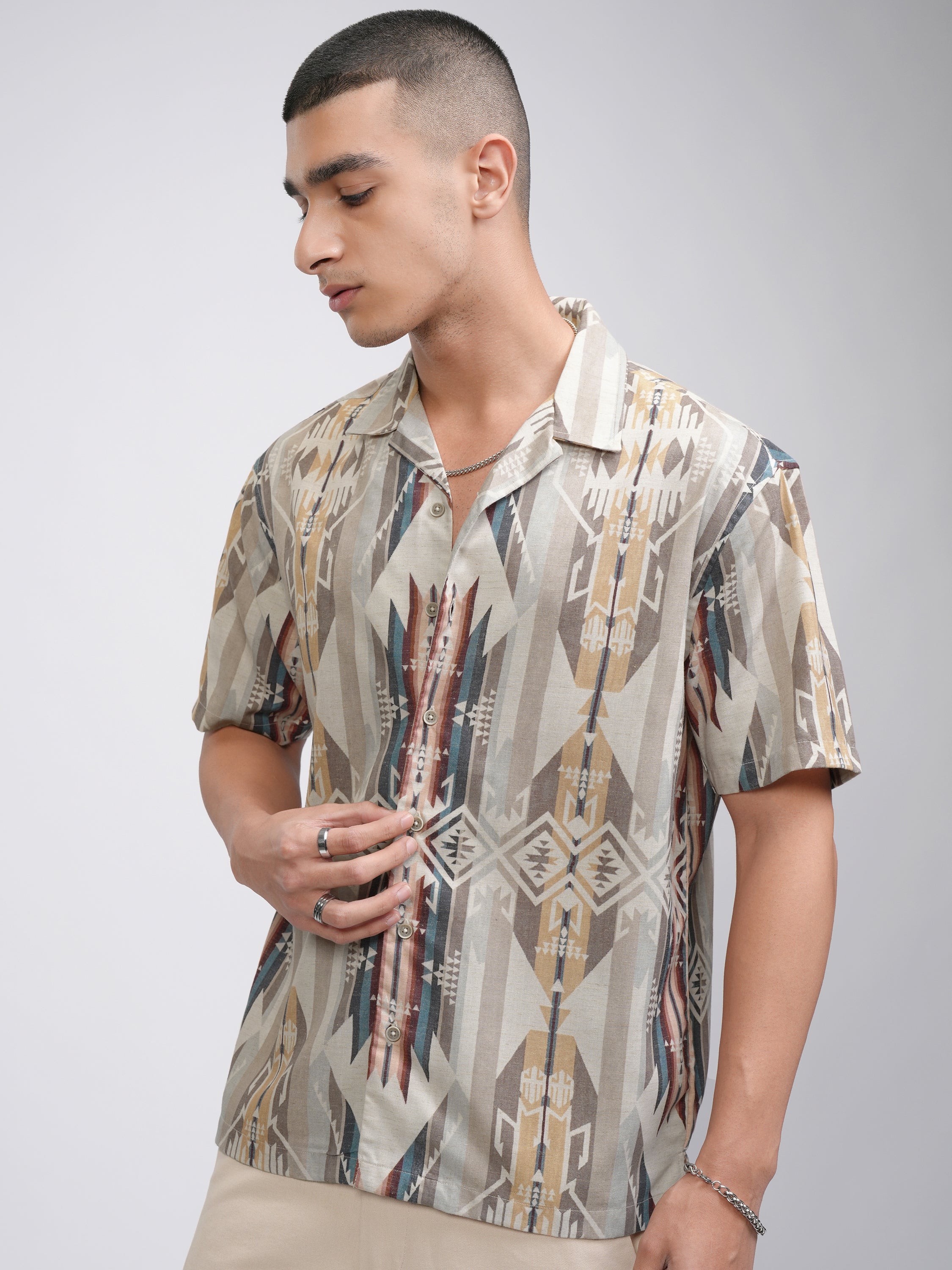 Highlander Men Multi Printed Relaxed Fit Casual Shirt - Multi - Image 4