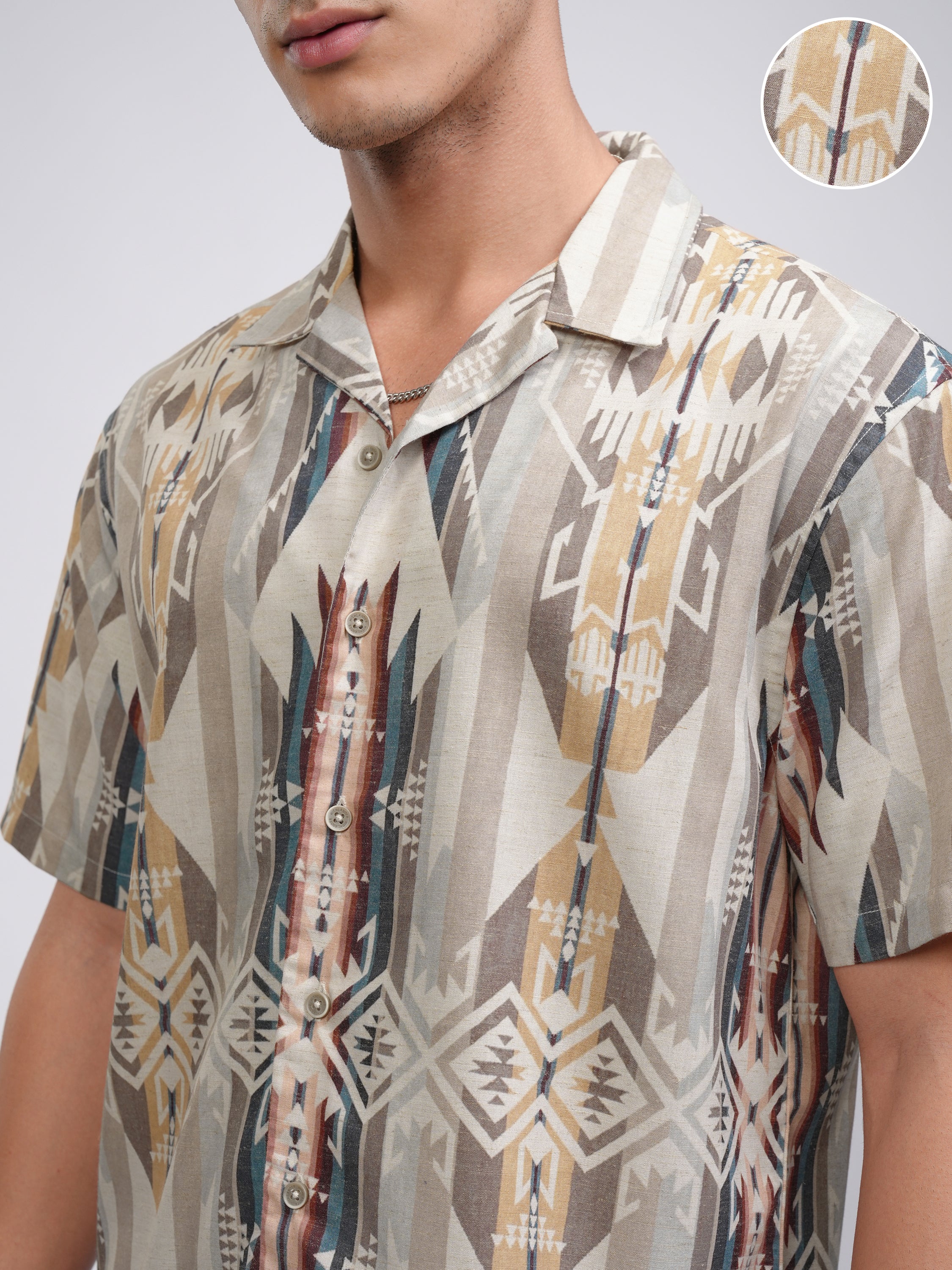 Highlander Men Multi Printed Relaxed Fit Casual Shirt - Multi - Image 5