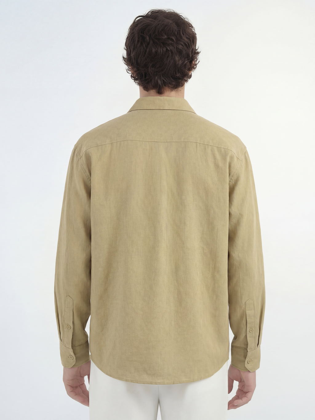 Highlander Men Beige Self Design Relaxed Fit Casual Shirt - Beige - Image 3