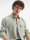 Highlander Men Green Checked Relaxed Fit Casual Shirt - Green - Image 1