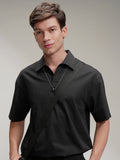 Highlander Men Black Self Design Oversized Fit Casual Shirt - Black - Image 1