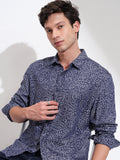 Highlander Men Blue Printed Relaxed Fit Casual Shirt - Blue - Image 1