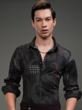 Highlander Men Brown Printed Slim Fit Casual Shirt - Brown - Image 1