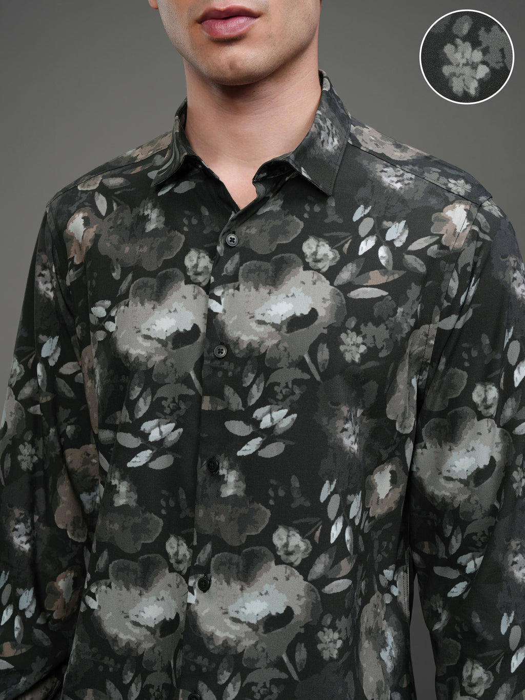 Highlander Men Black Printed Slim Fit Casual Shirt - Black - Image 5