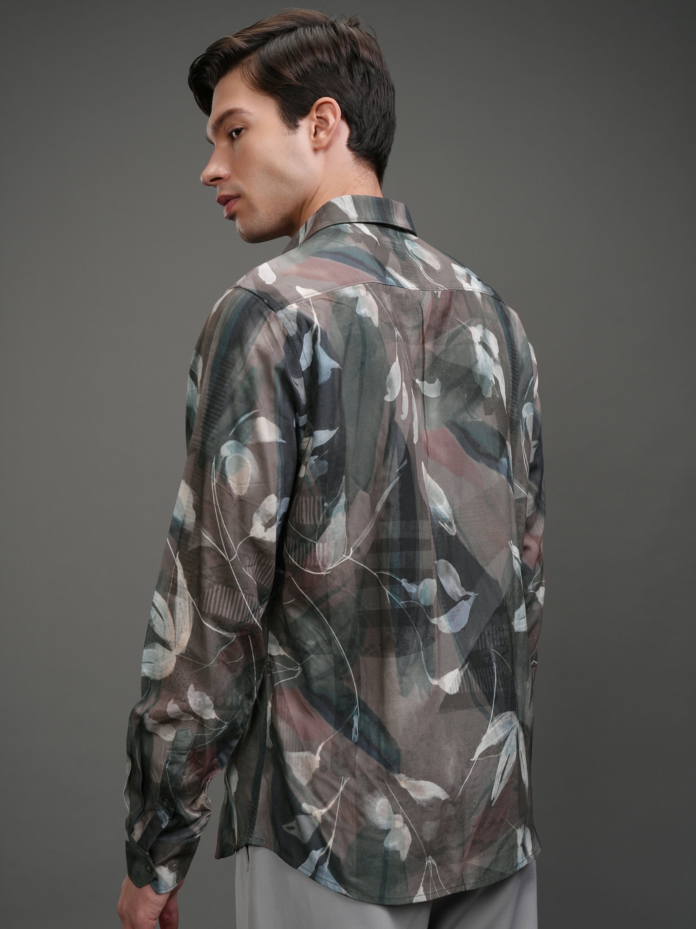 Highlander Men Multi Printed Slim Fit Casual Shirt - Multi - Image 3