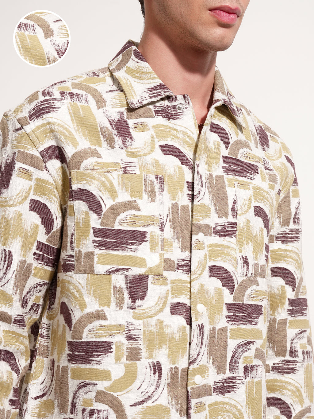 Highlander Men White Printed Relaxed Fit Casual Shirt - White - Image 5