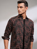 Highlander Men Black Printed Relaxed Fit Casual Shirt - Black - Image 1