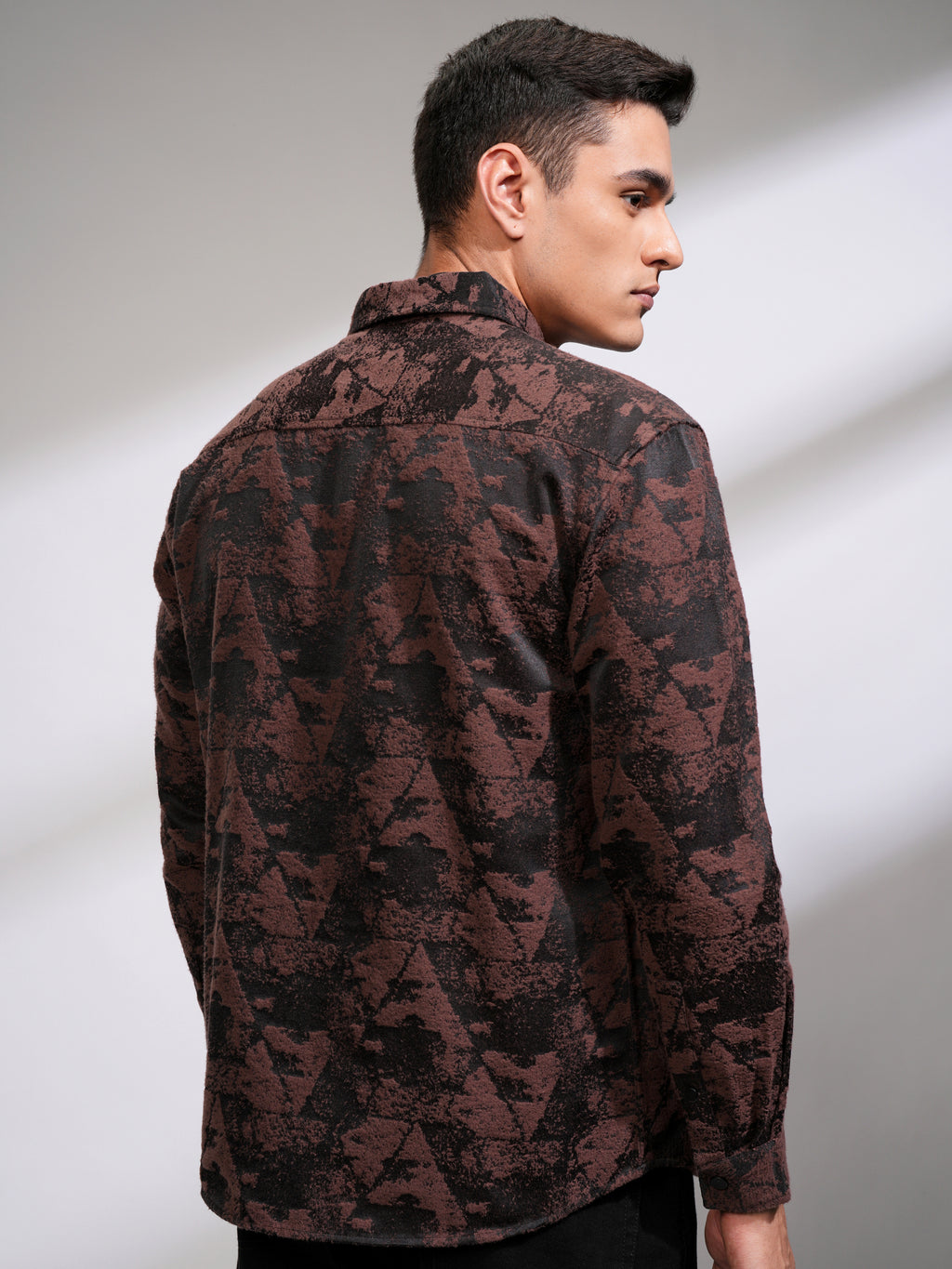 Highlander Men Black Printed Relaxed Fit Casual Shirt - Black - Image 3