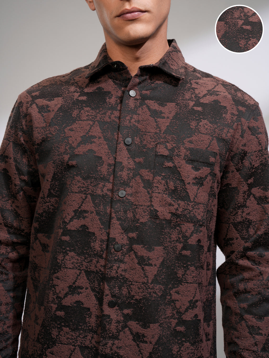 Highlander Men Black Printed Relaxed Fit Casual Shirt - Black - Image 5