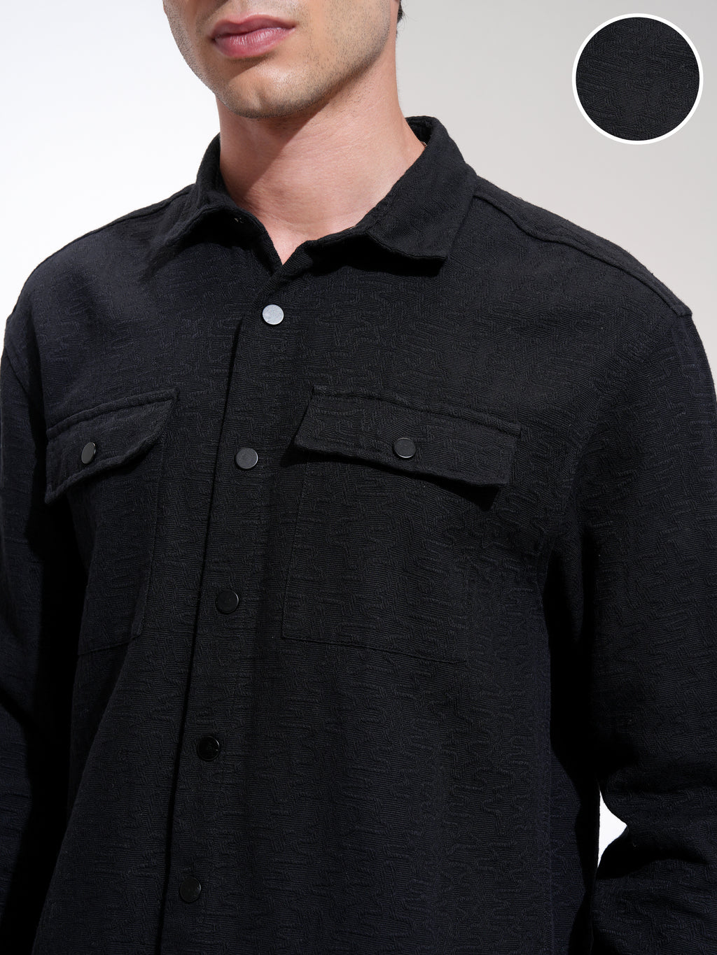 Highlander Men Black Printed Relaxed Fit Casual Shirt - Black - Image 5