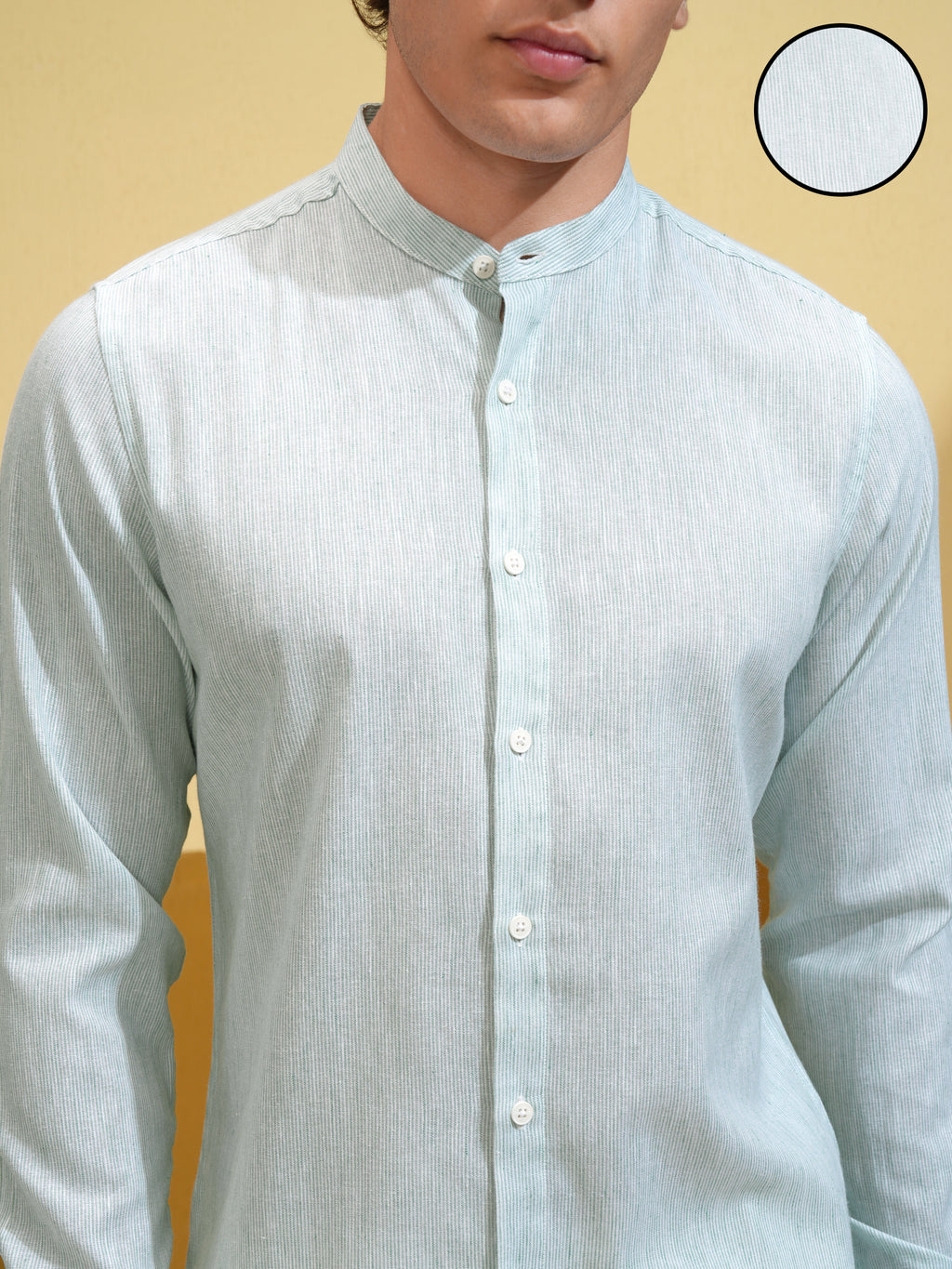 Highlander Men Green Solid Slim Fit Casual Shirt - Green - Image 5