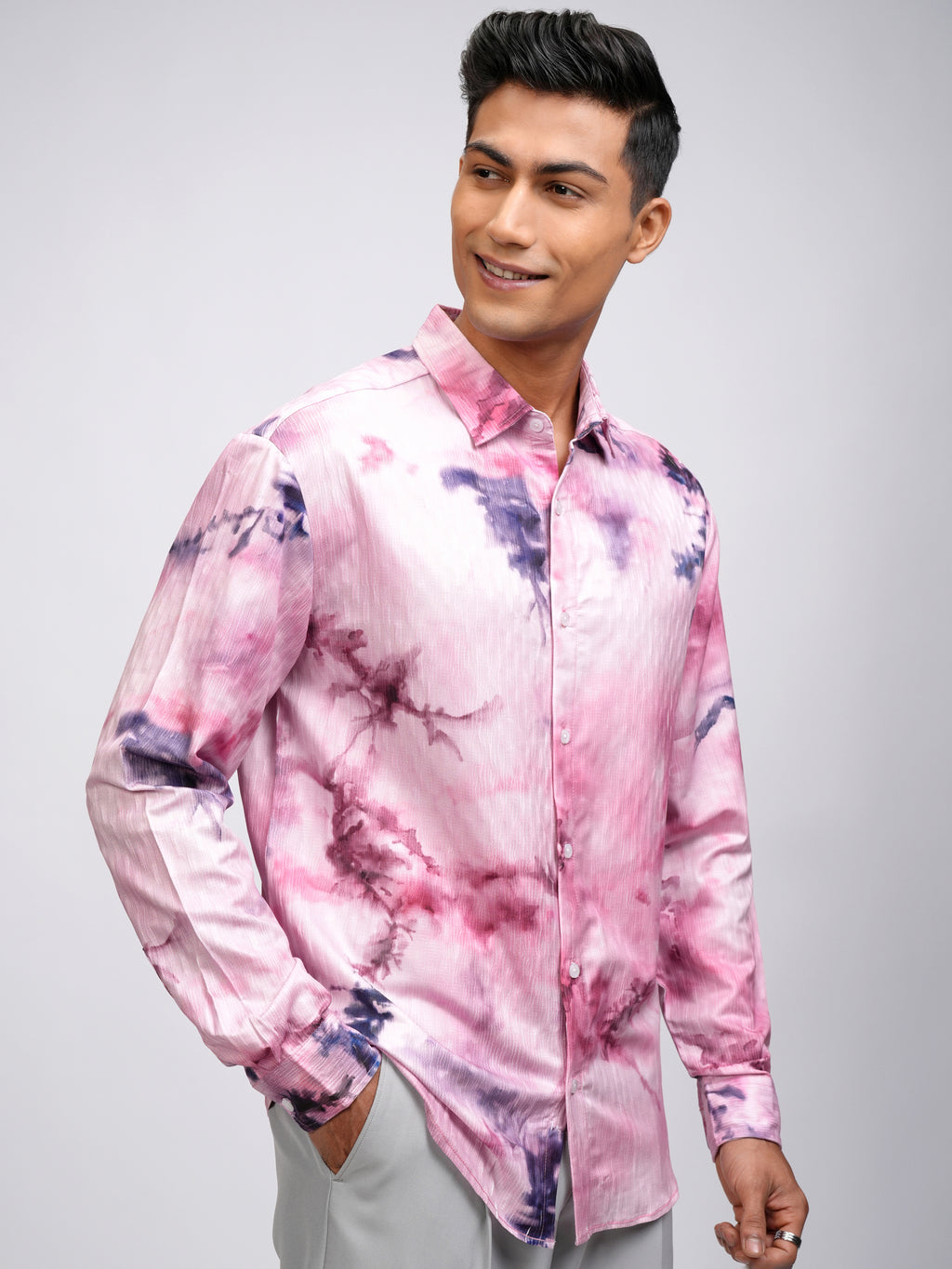 Highlander Men Pink Printed Relaxed Fit Casual Shirt - Pink - Image 6