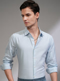 Highlander Men White Striped Slim Fit Casual Shirt - White - Image 1
