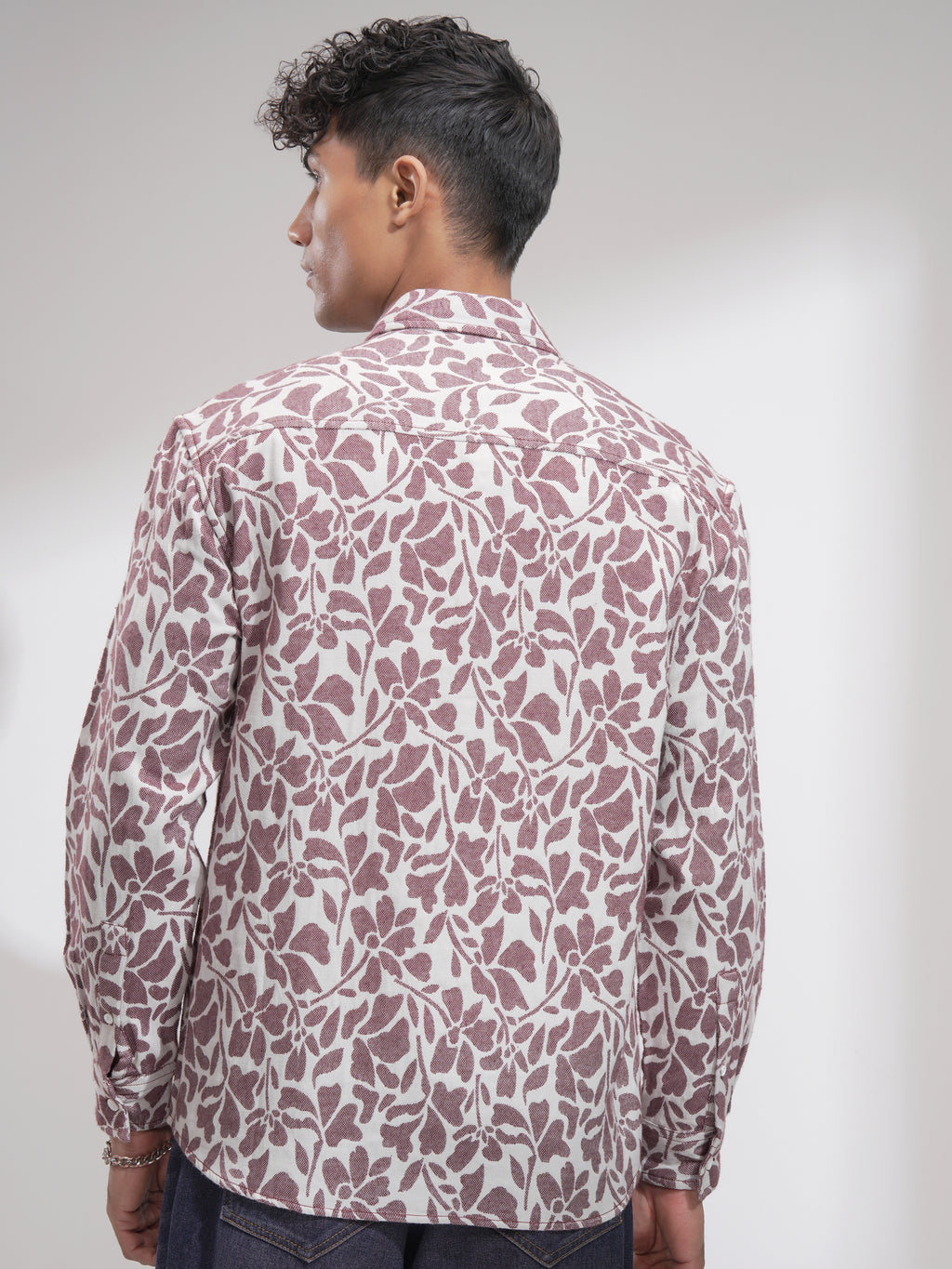 Highlander Men White Printed Relaxed Fit Casual Shirt - White - Image 3
