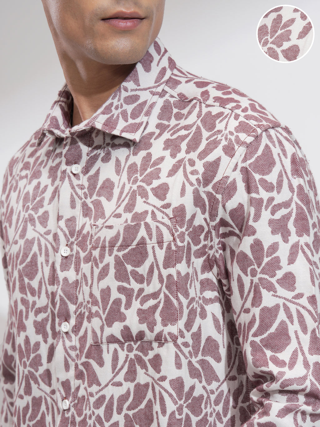 Highlander Men White Printed Relaxed Fit Casual Shirt - White - Image 5