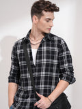 Highlander Men Black Checked Relaxed Fit Casual Shirt - Black - Image 1