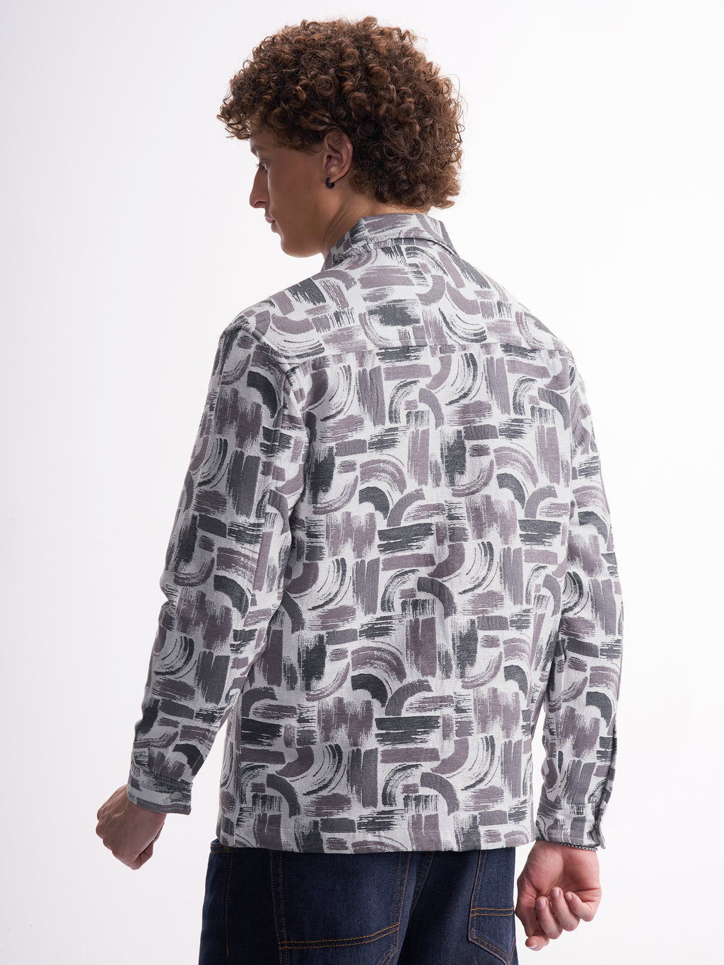 Highlander Men Purple Printed Relaxed Fit Casual Shirt - Purple - Image 3