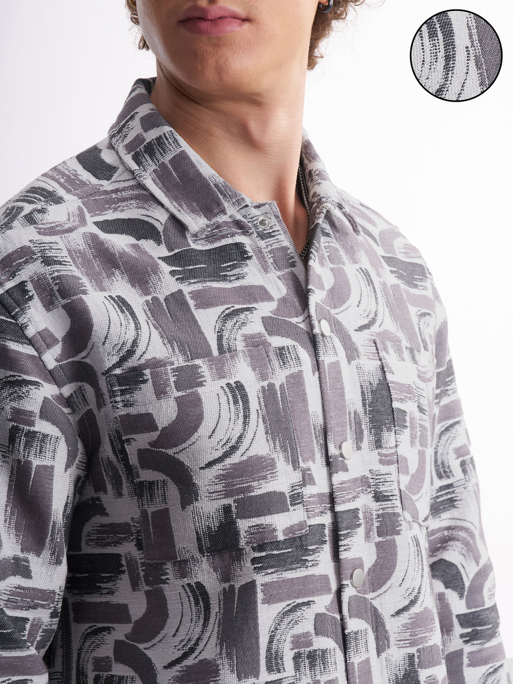 Highlander Men Purple Printed Relaxed Fit Casual Shirt - Purple - Image 5