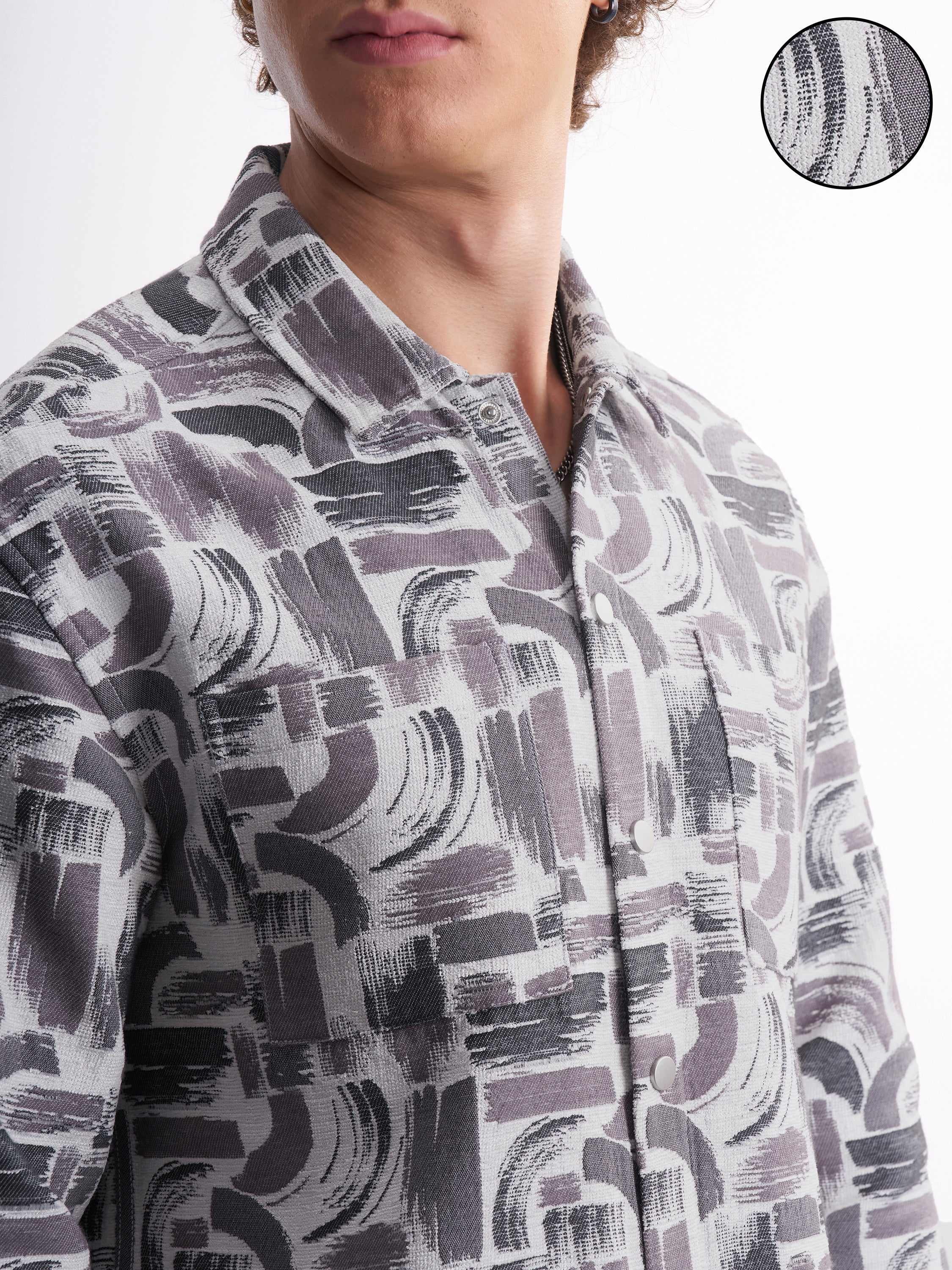 Highlander Men Purple Printed Relaxed Fit Casual Shirt - Purple - Image 5