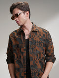 Highlander Men Black Printed Relaxed Fit Casual Shirt - Black - Image 1