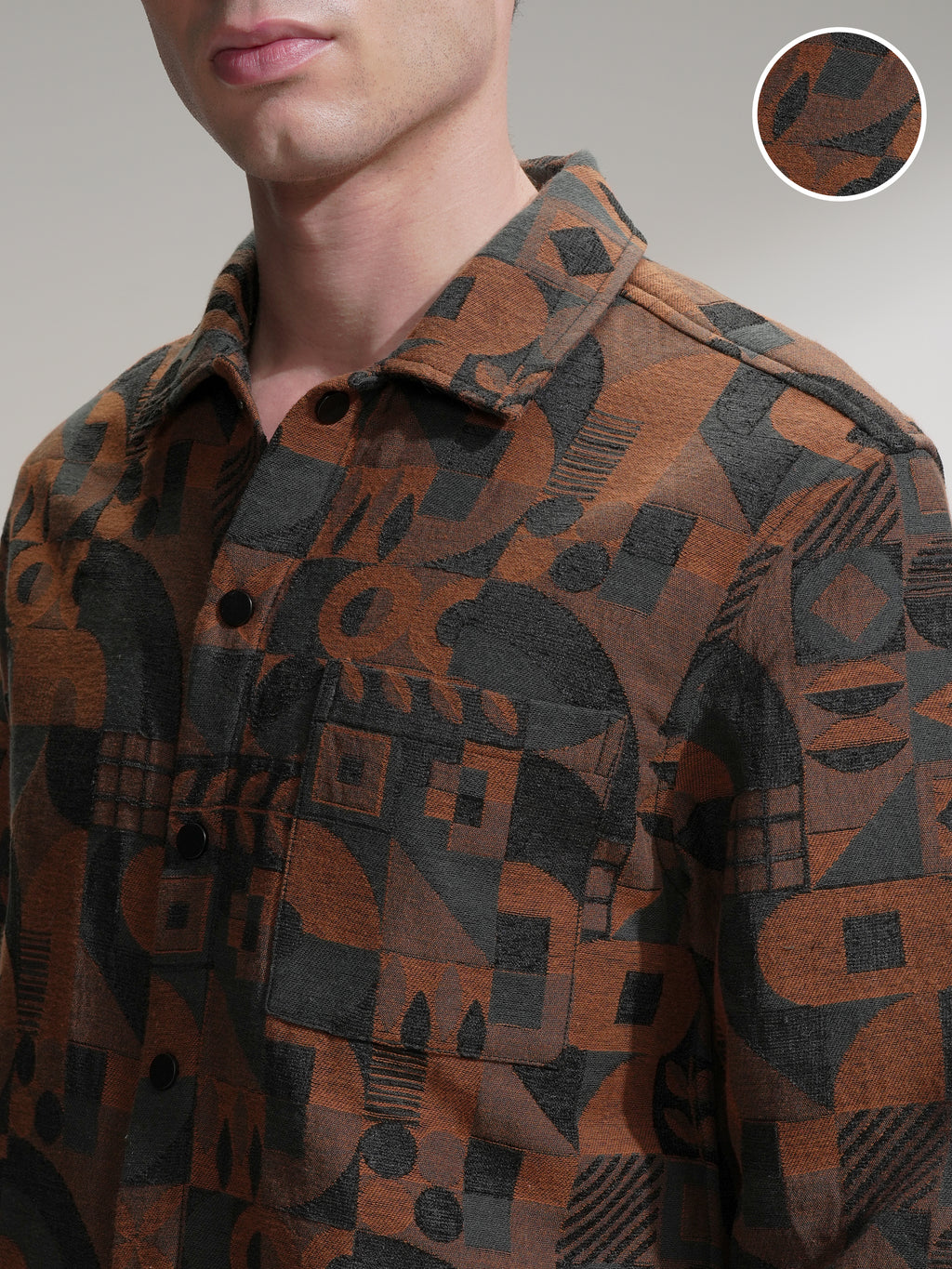 Highlander Men Black Printed Relaxed Fit Casual Shirt - Black - Image 5