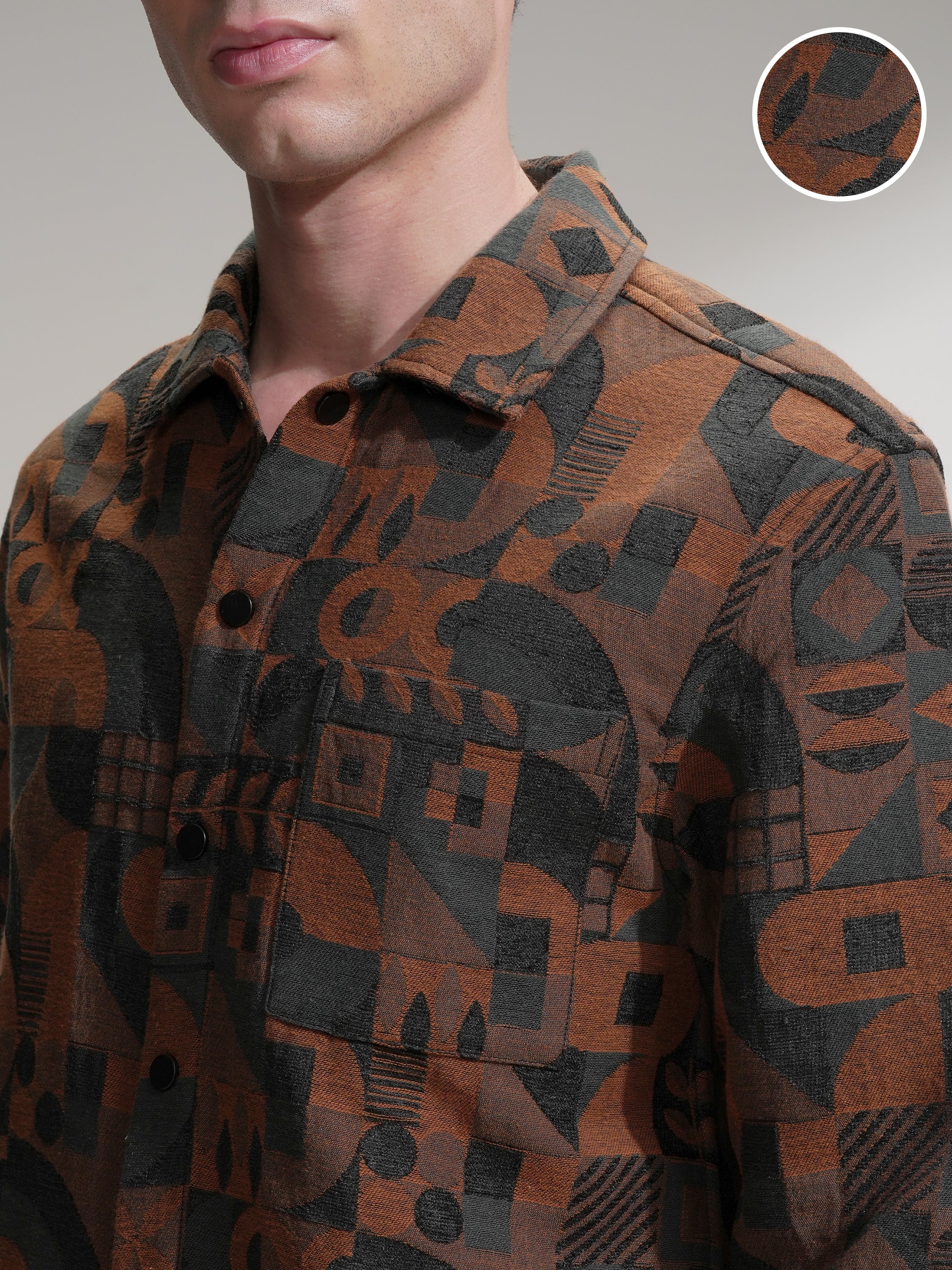 Highlander Men Black Printed Relaxed Fit Casual Shirt - Black - Image 5