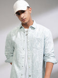 Highlander Men White Textured Relaxed Fit Casual Shirt - White - Image 1