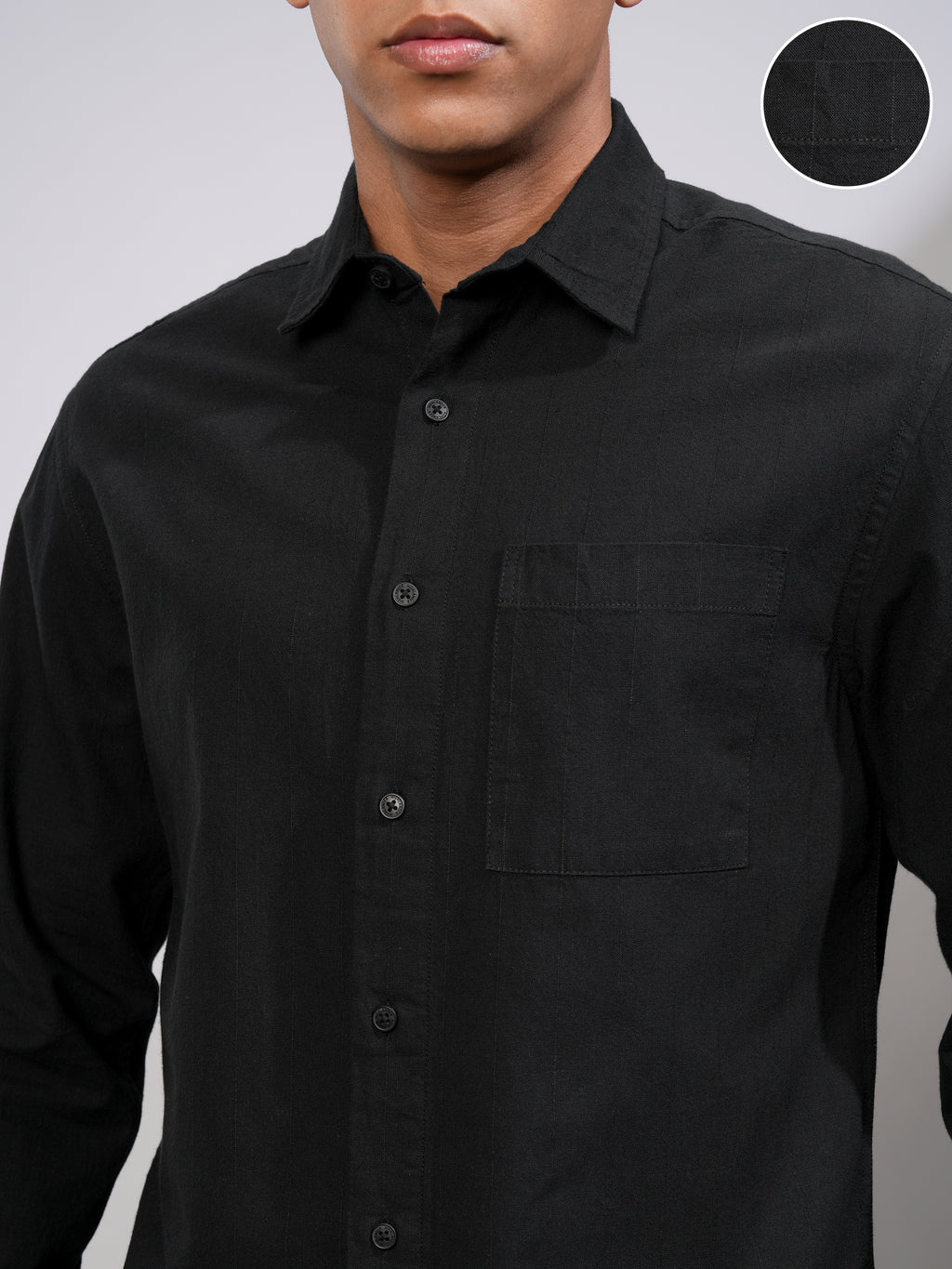 Highlander Men Black Checked Relaxed Fit Casual Shirt - Black - Image 5