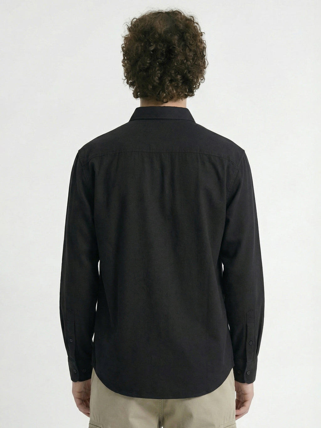 Highlander Men Black Self Design Regular Fit Casual Shirt - Black - Image 3