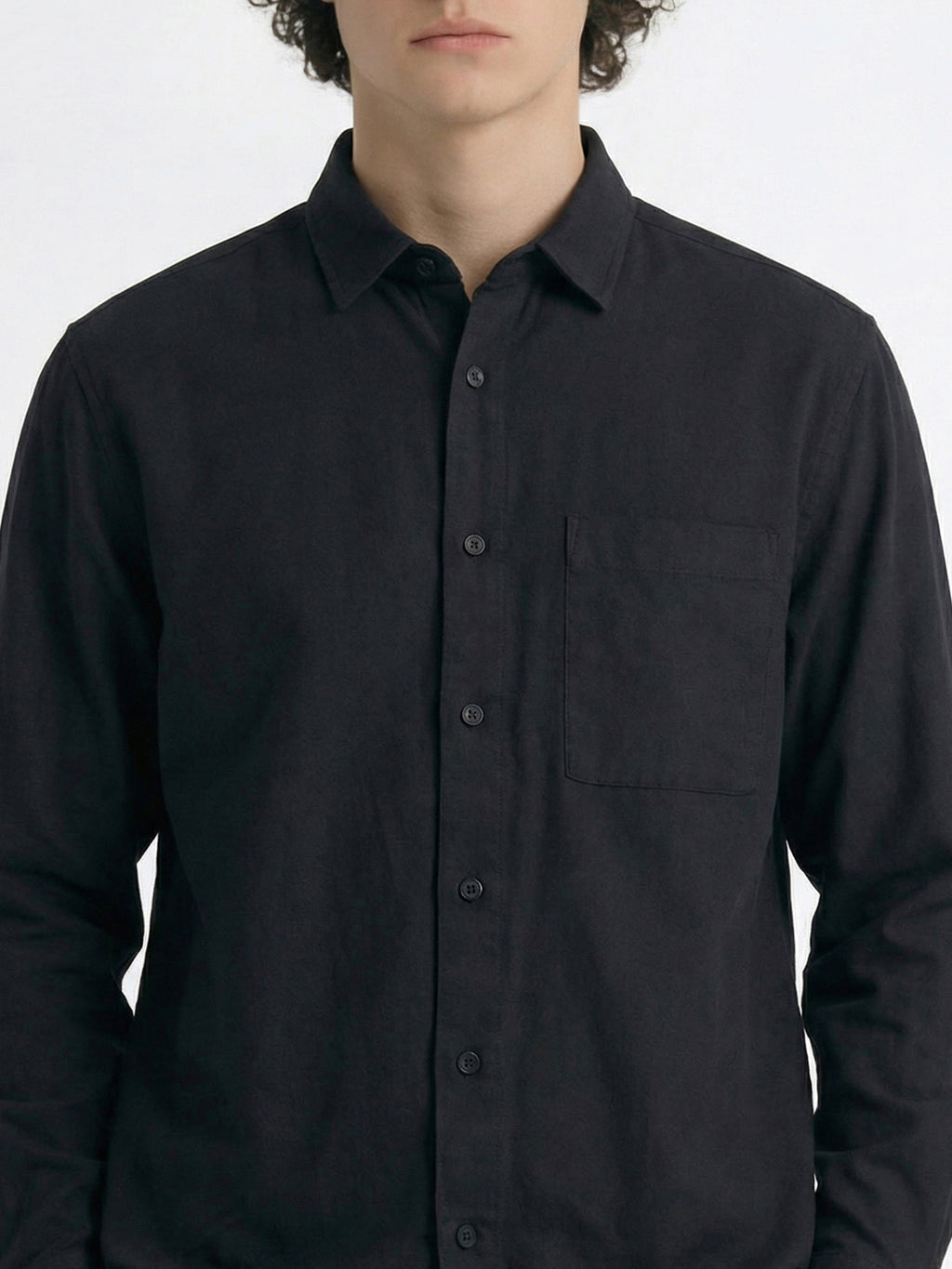 Highlander Men Black Self Design Regular Fit Casual Shirt - Black - Image 5