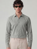 Highlander Men Green Self Design Slim Fit Casual Shirt - Green - Image 1