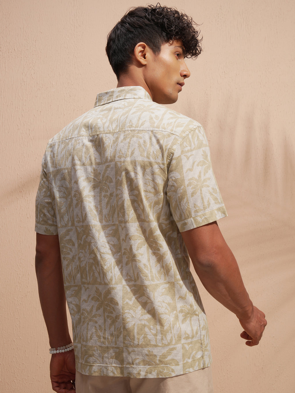 Highlander Men Off White Printed Relaxed Fit Casual Shirt - Off White - Image 3