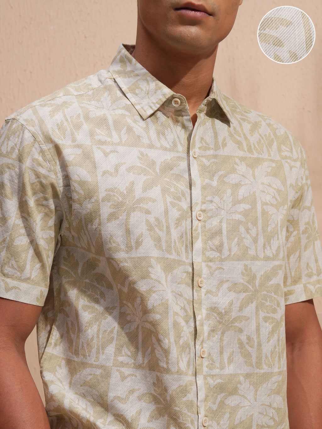 Highlander Men Off White Printed Relaxed Fit Casual Shirt - Off White - Image 5