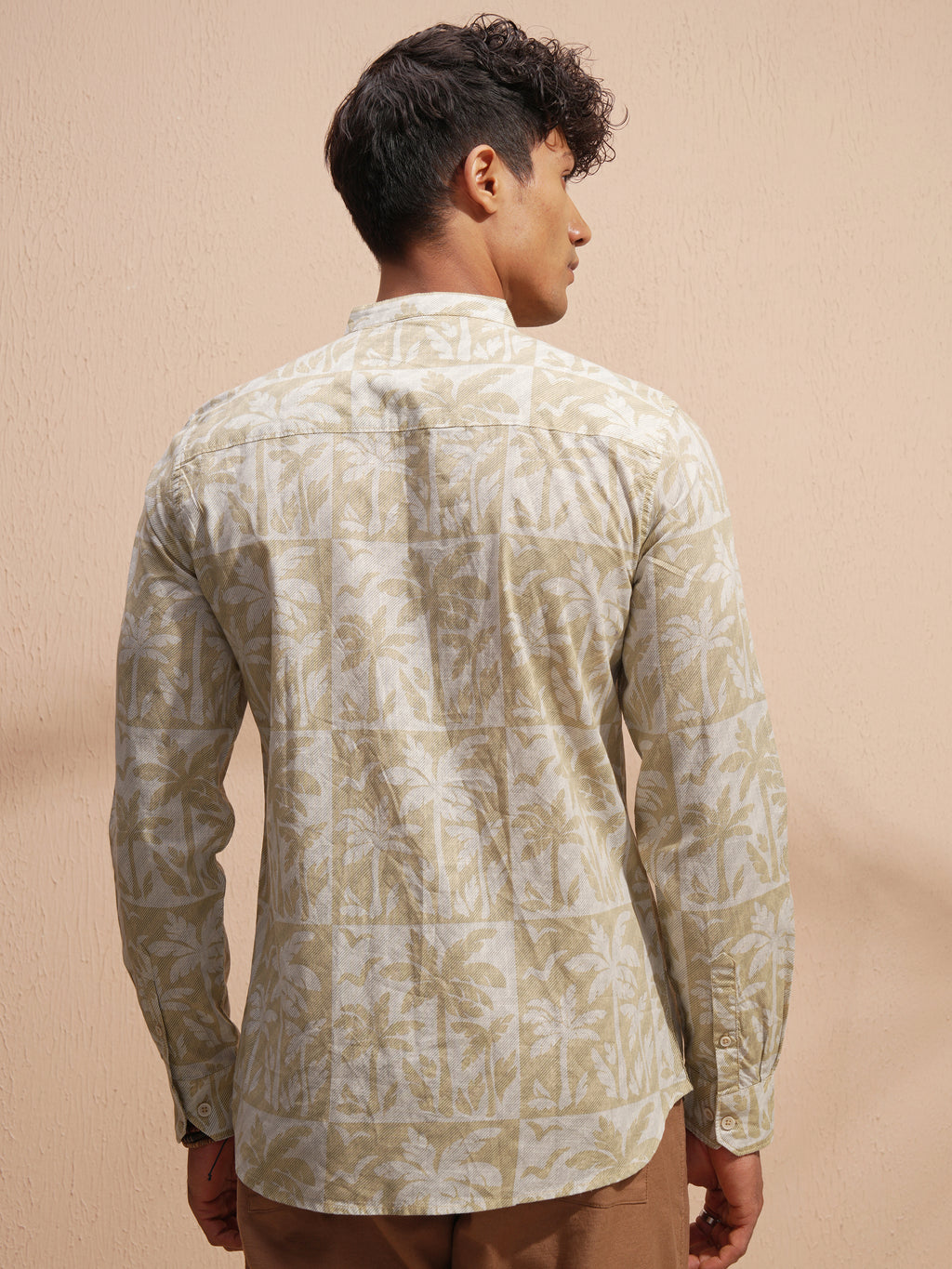 Highlander Men Off White Printed Slim Fit Casual Shirt - Off White - Image 3