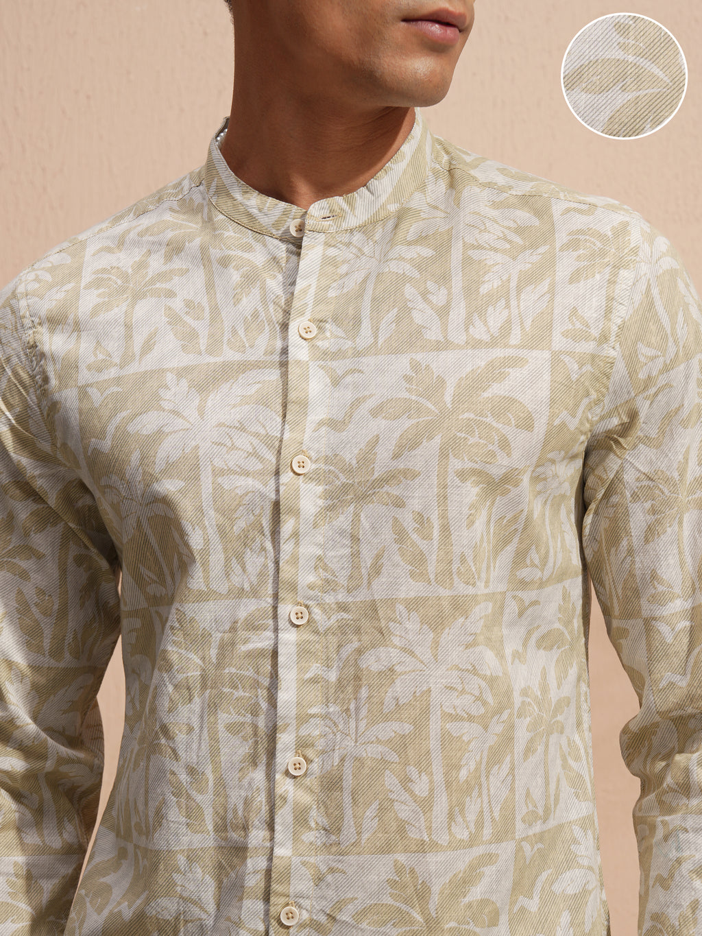 Highlander Men Off White Printed Slim Fit Casual Shirt - Off White - Image 5