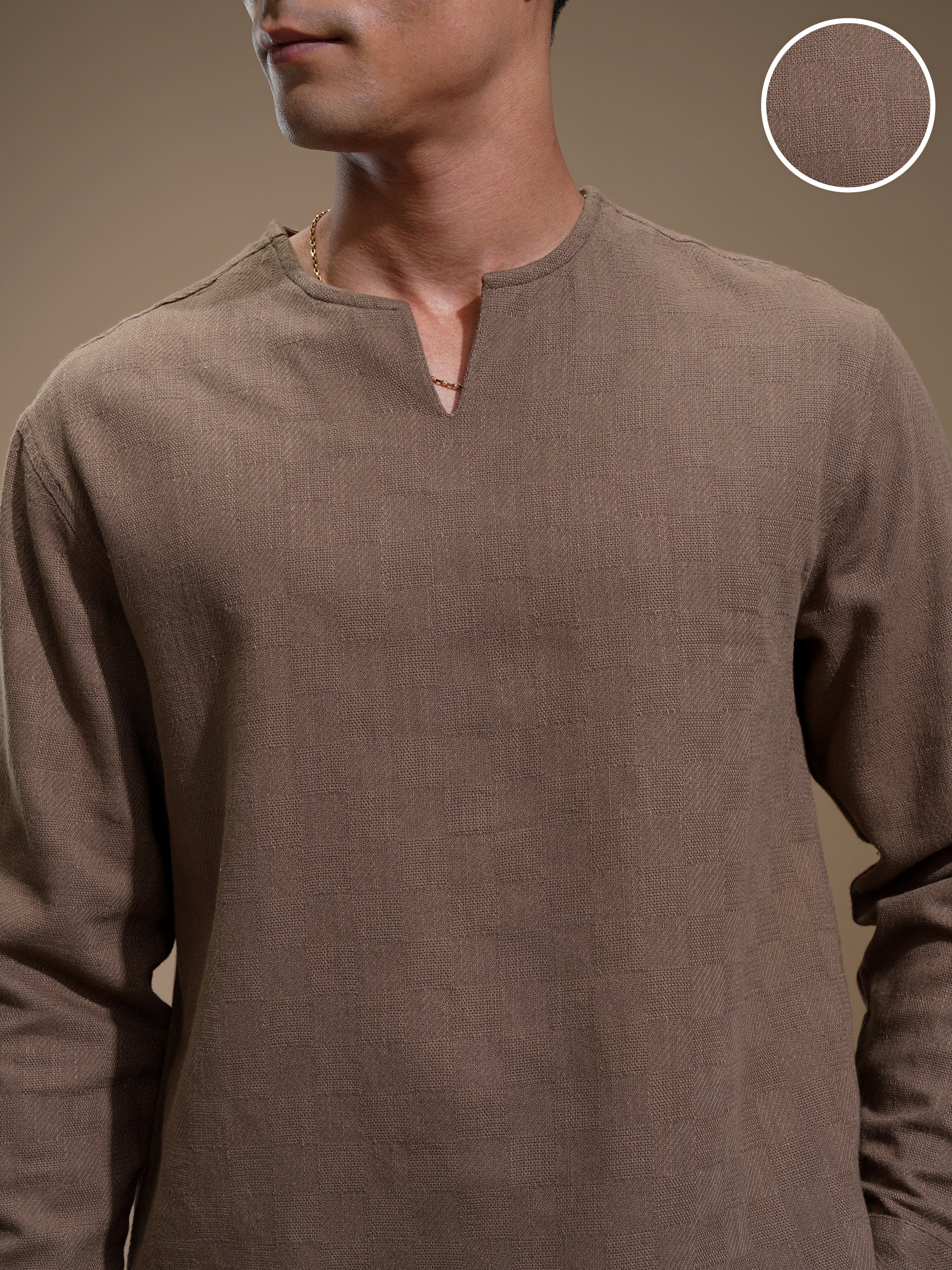 Highlander Men Brown Checked Relaxed Fit Casual Shirt - Brown - Image 5