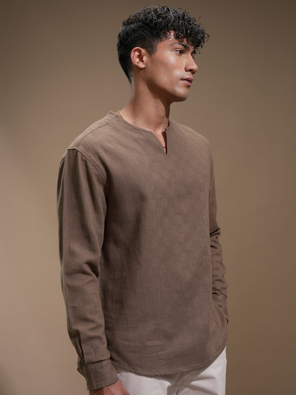 Highlander Men Brown Checked Relaxed Fit Casual Shirt - Brown - Image 6