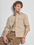 Highlander Men Beige Self Design Relaxed Fit Casual Shirt - Beige - Image 1
