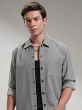 Highlander Men Grey Solid Relaxed Fit Casual Shirt - Grey - Image 1