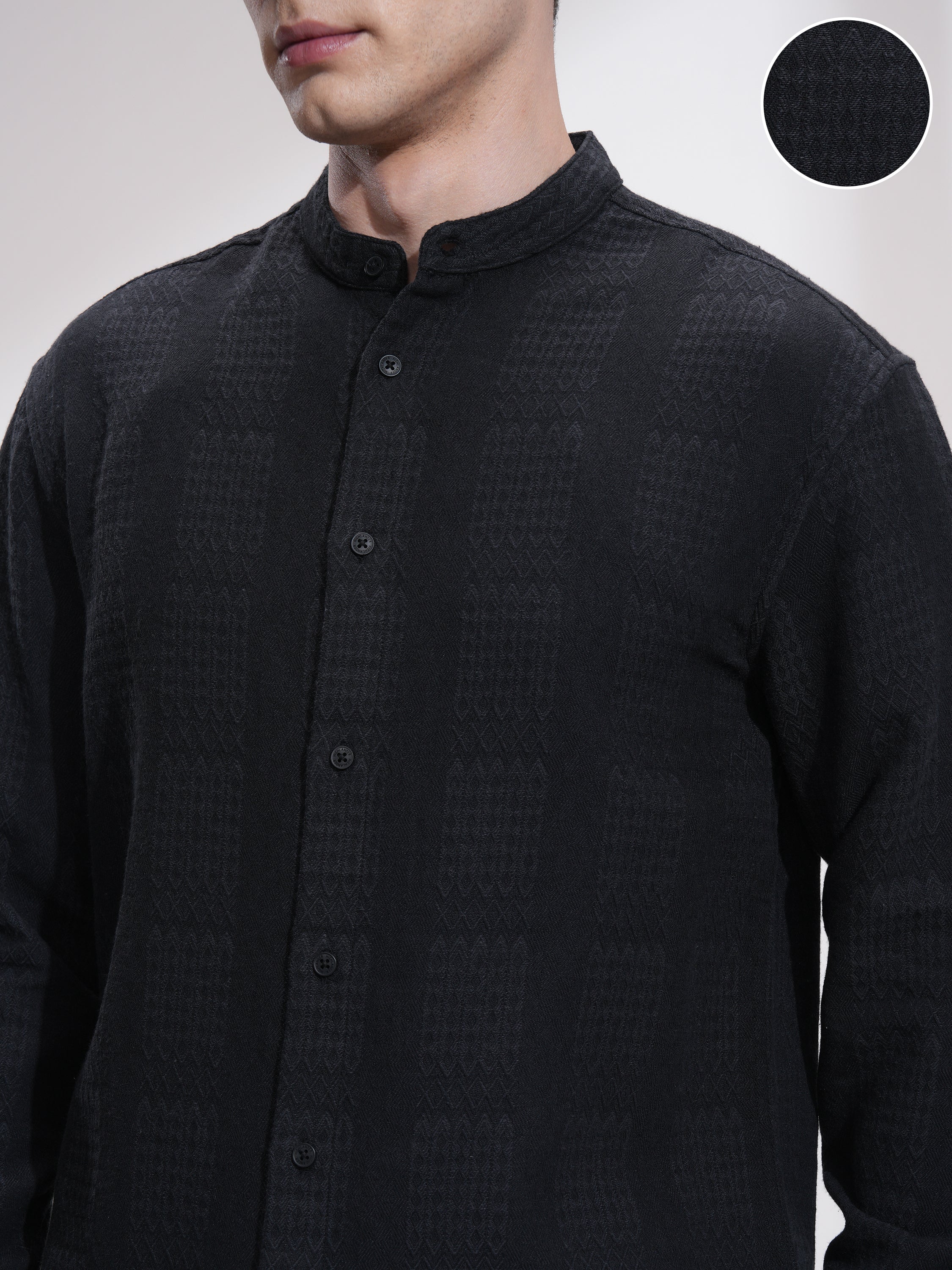 Highlander Men Grey Striped Relaxed Fit Casual Shirt - Grey - Image 5