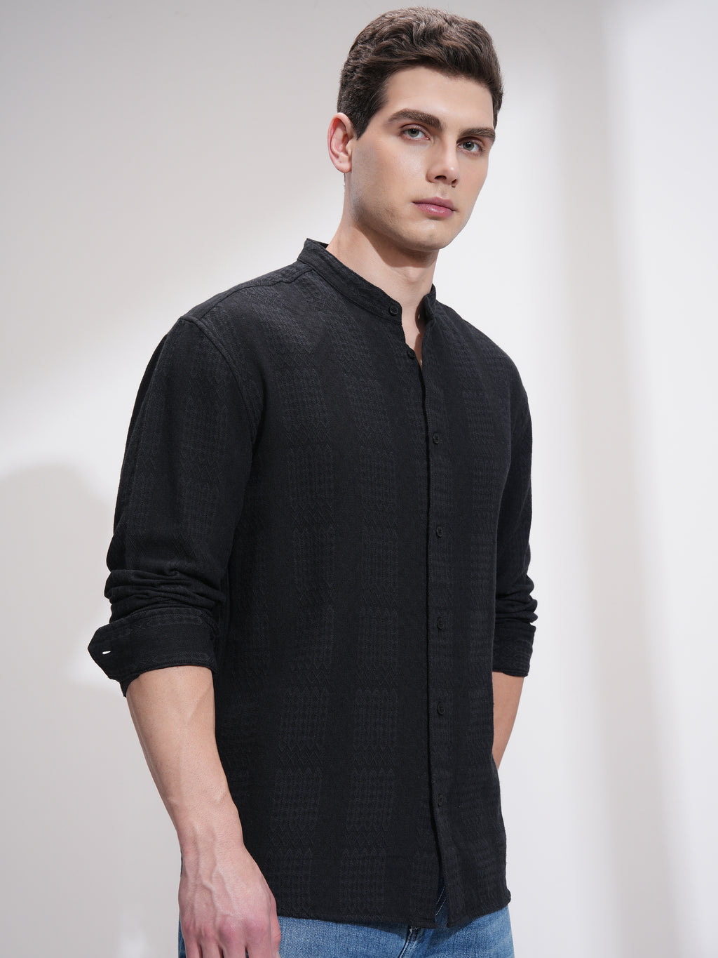 Highlander Men Grey Striped Relaxed Fit Casual Shirt - Grey - Image 6