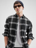 Highlander Men Black Checked Relaxed Fit Casual Shirt - Black - Image 1