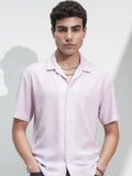 Highlander Men Mauve Self Design Relaxed Fit Casual Shirt - Mauve - Image 1