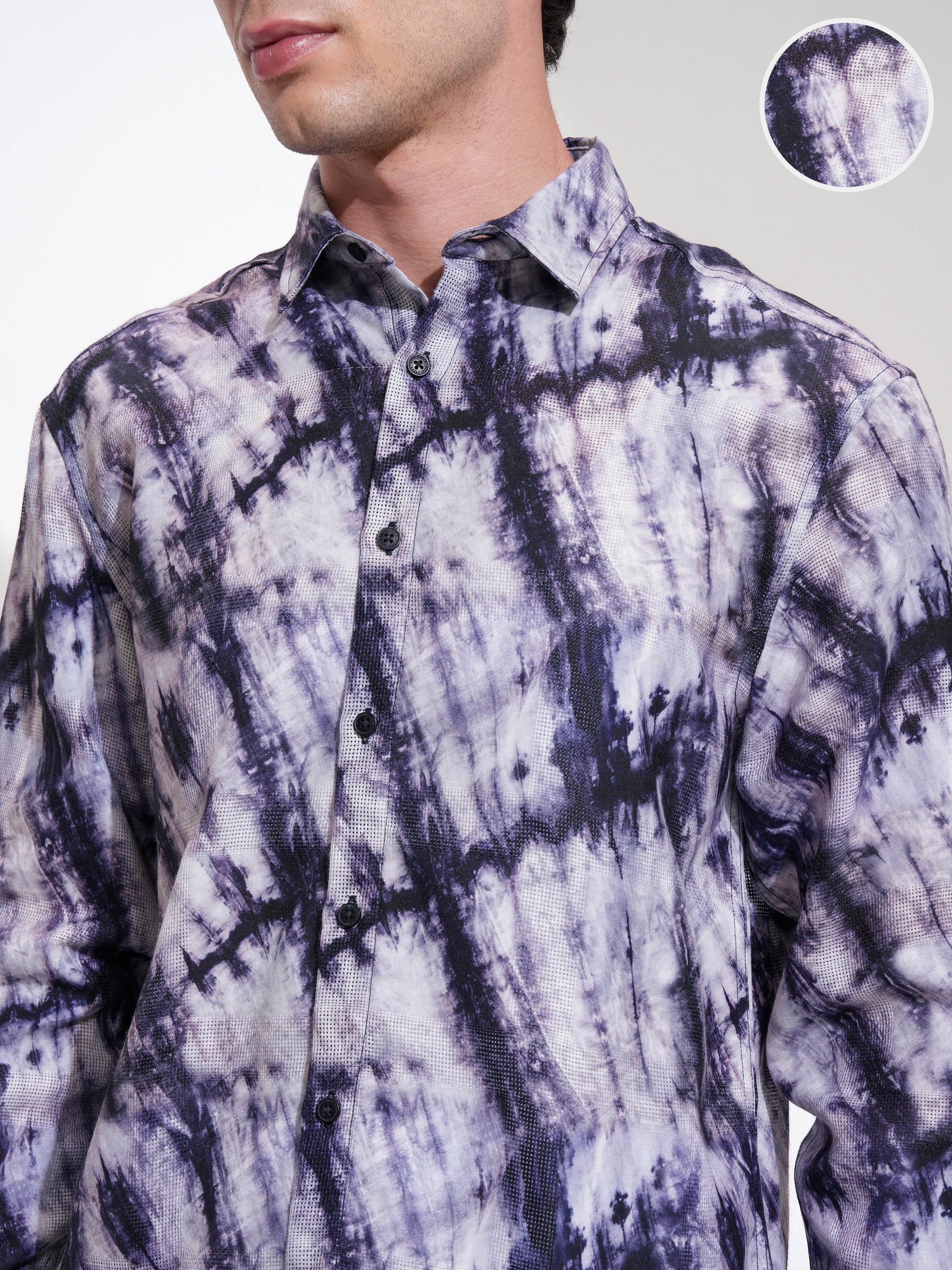 Highlander Men Purple Printed Relaxed Fit Casual Shirt - Purple - Image 5