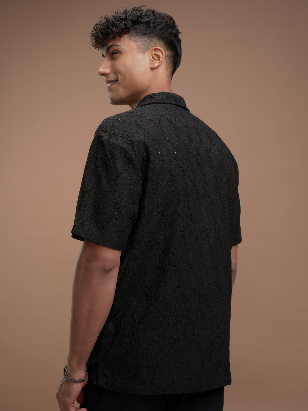 Highlander Men Black Relaxed Fit Casual Shirt - Black - Image 3