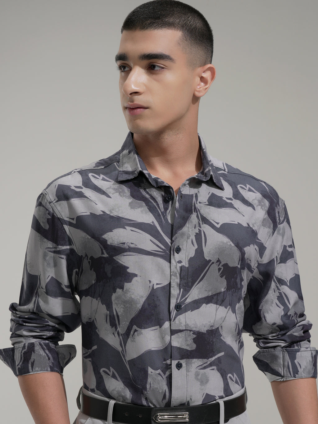 Highlander Men Blue Printed Relaxed Fit Casual Shirt - Blue - Image 1