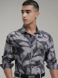 Highlander Men Blue Printed Relaxed Fit Casual Shirt - Blue - Image 1